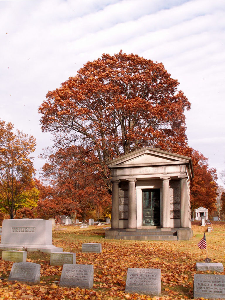 Fall colors in the cemetery