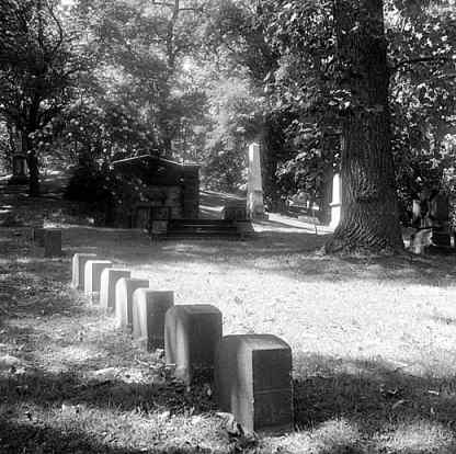 Row of headstones