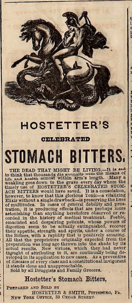 Hostetter’s Celebrated Stomach Bitters.

The dead that might be living…