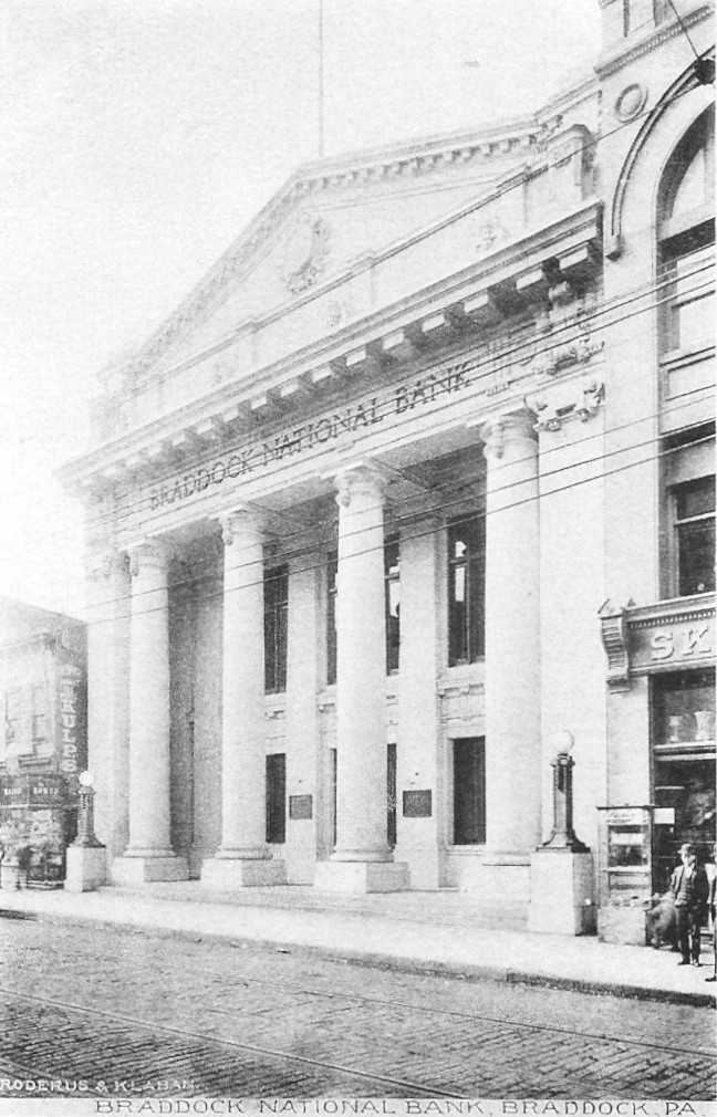 Braddock National Bank, from an old postcard
