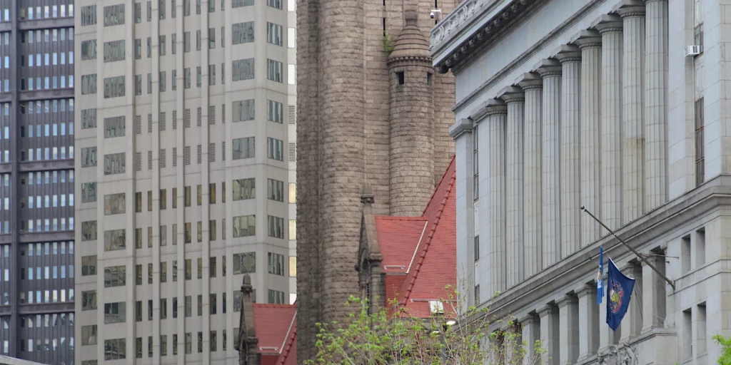 Section of the skyline of Pittsburgh