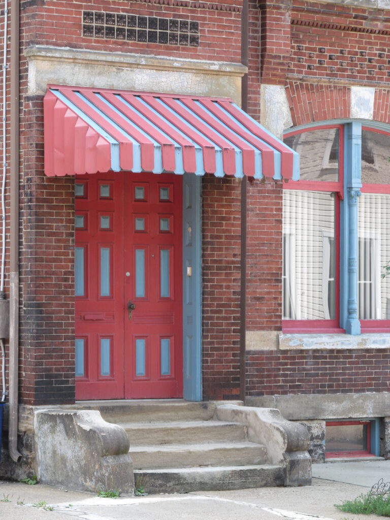 Front door of a house on the South Side, Pittsburgh