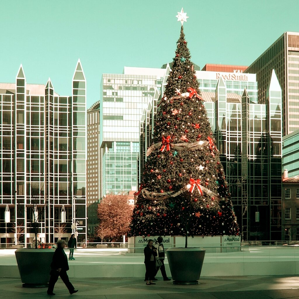 Christmas tree at PPG Place