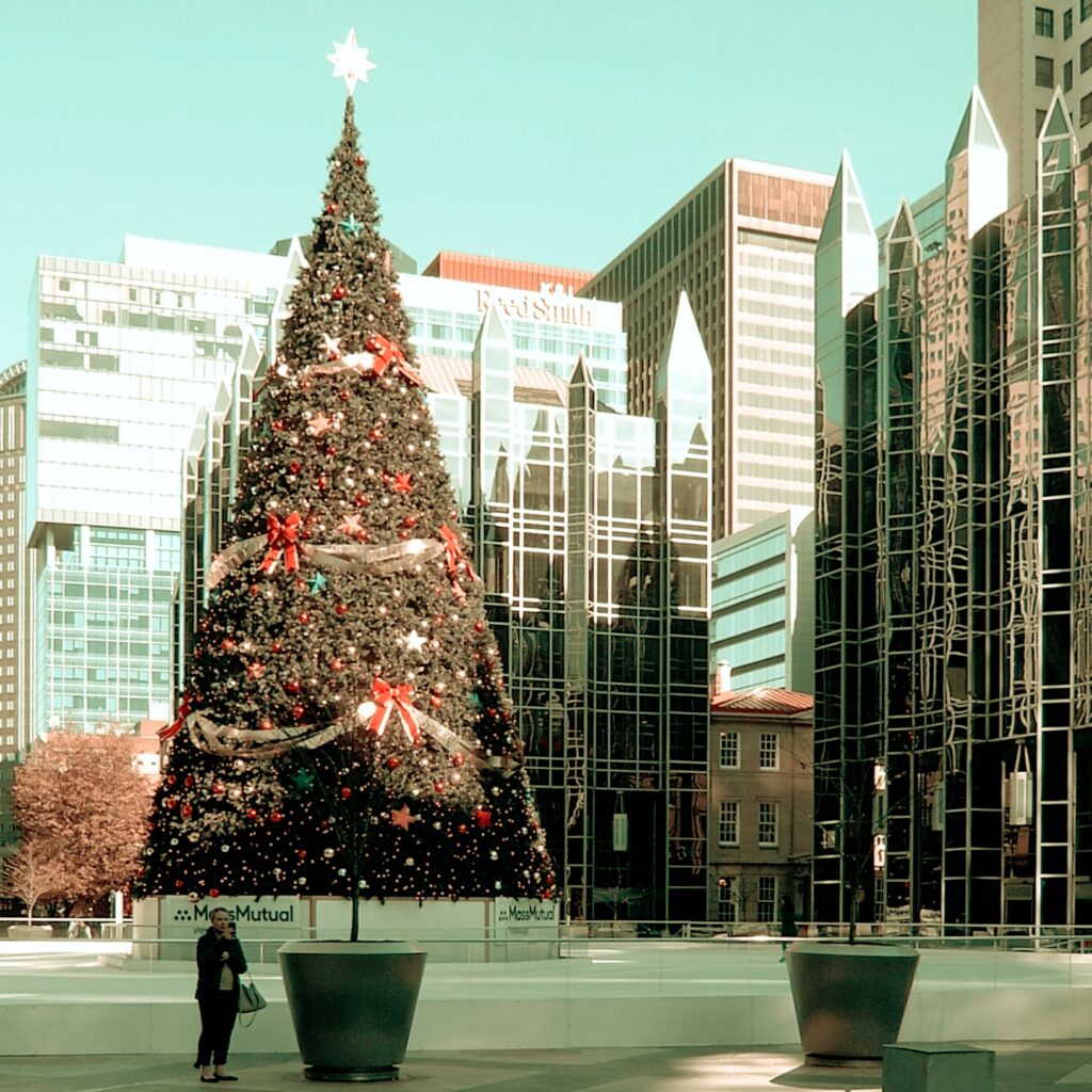 Christmas tree at PPG Place