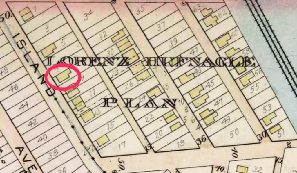 1890 Hopkins plat map with this house circled