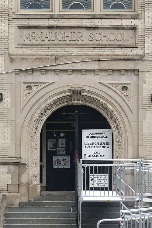 McNaugher School entrance