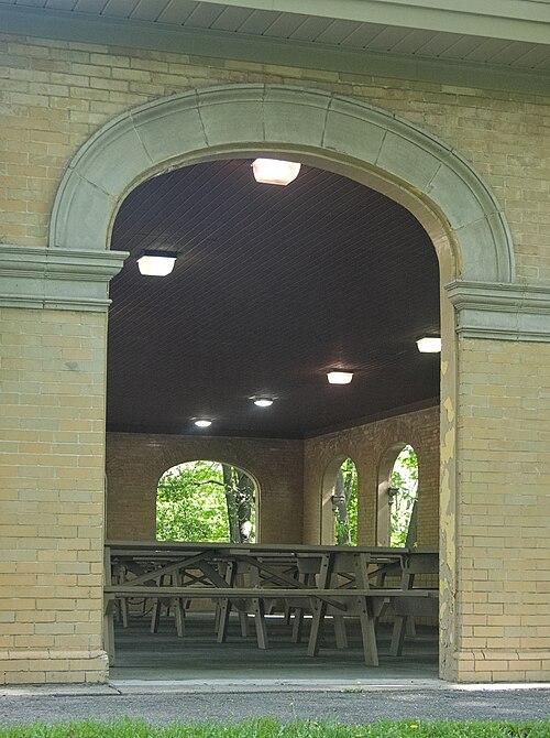 Looking into the shelter