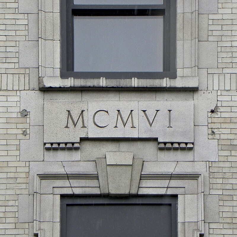 Date stone with date MCMVI