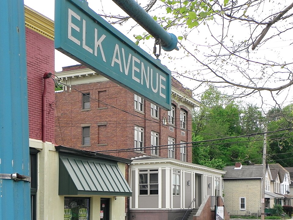 Elk Avenue with Elks Lodge