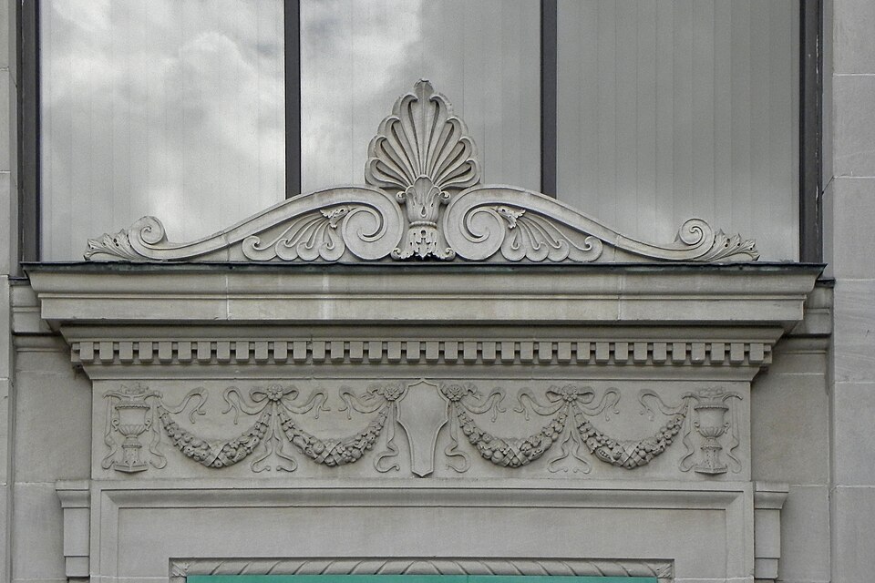 Terra cotta over the entrance