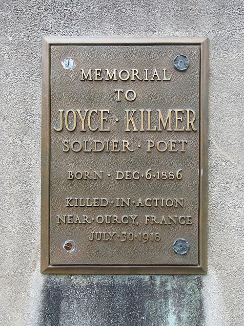 Memorial to Joyce Kilmer, soldier, poet
