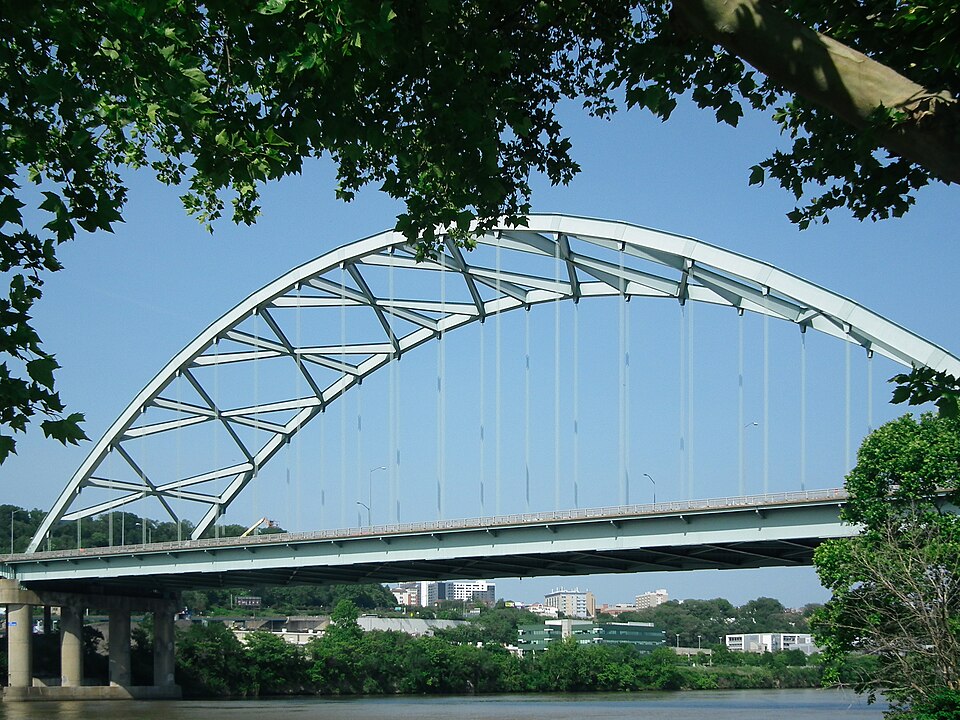 Birmingham Bridge from the south shore