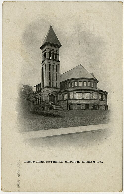 Postcard view of the church