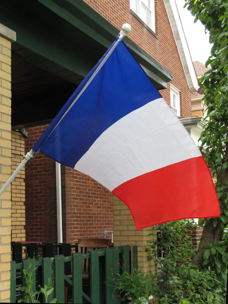 French flag flying in Beechview