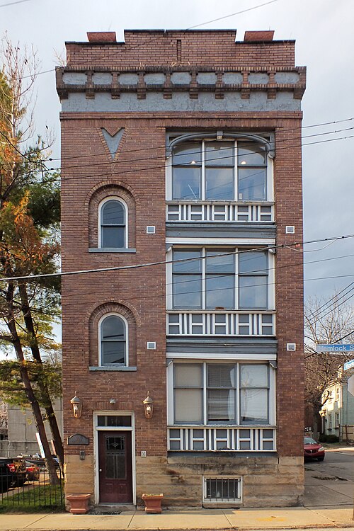 Front elevation of the apartment building