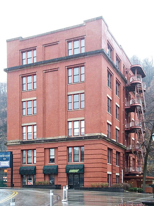 Rear of the freight office