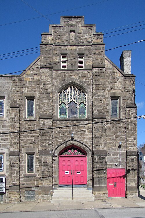 Front elevation of the church