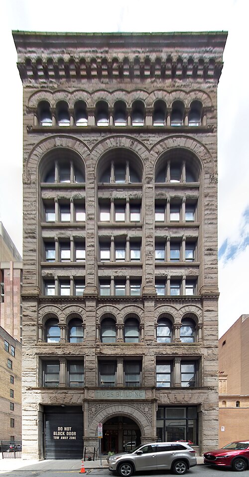 Third Avenue front of the Times Building