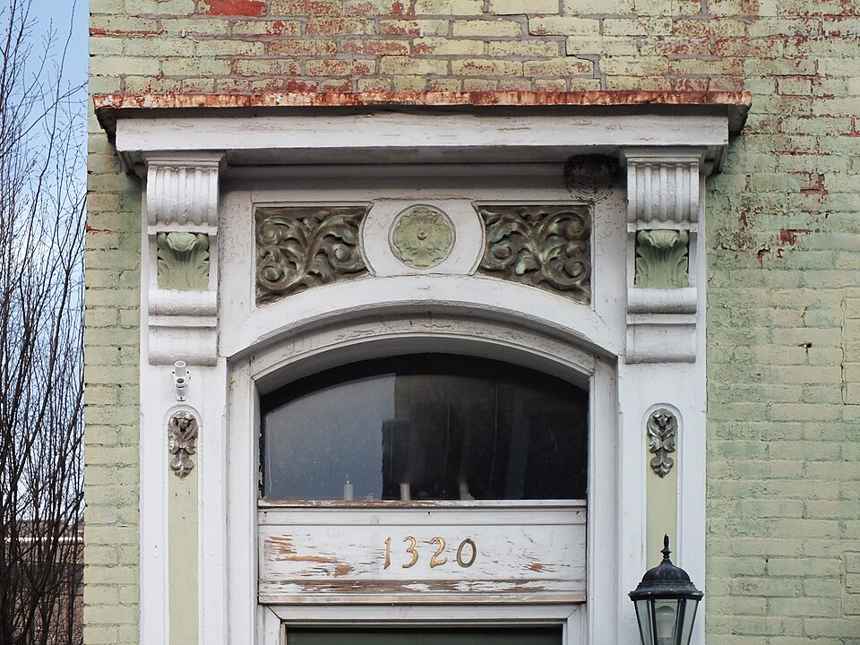Woodwork above the front door