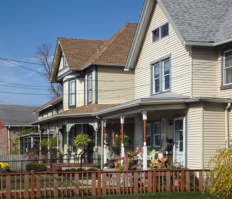 From down the street