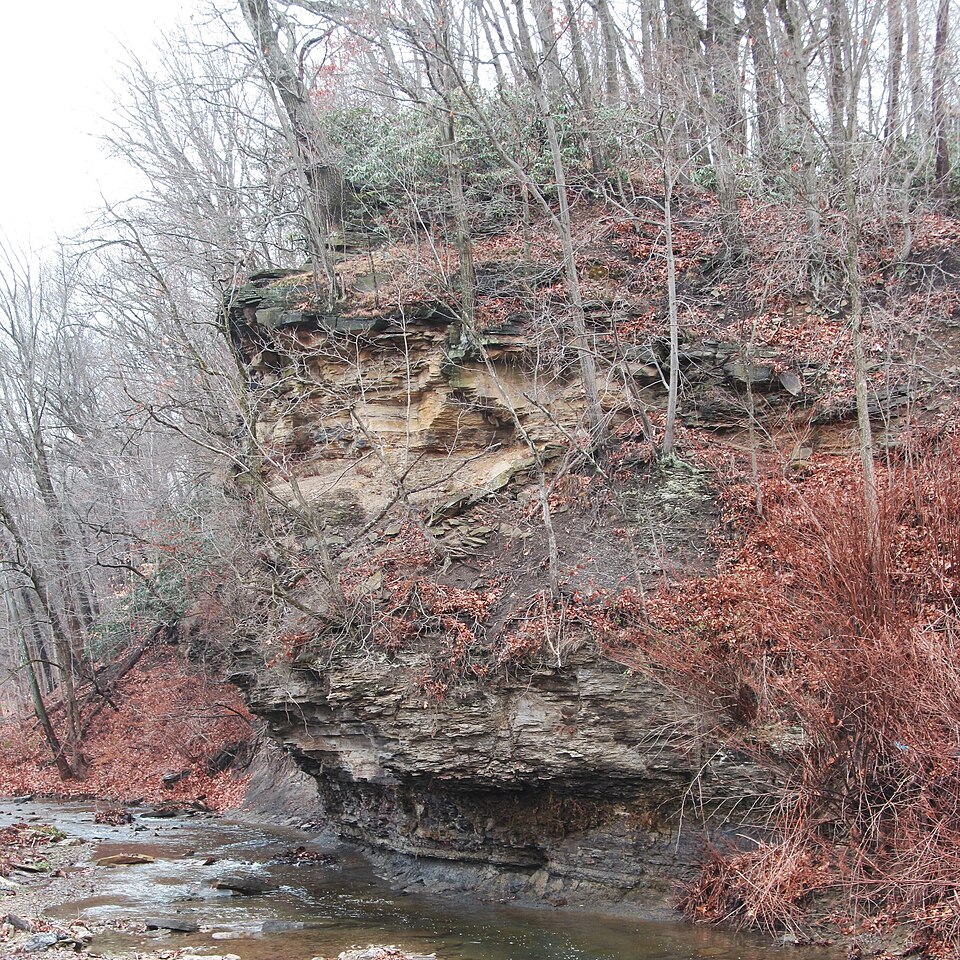 Rock formation on Lowries Run