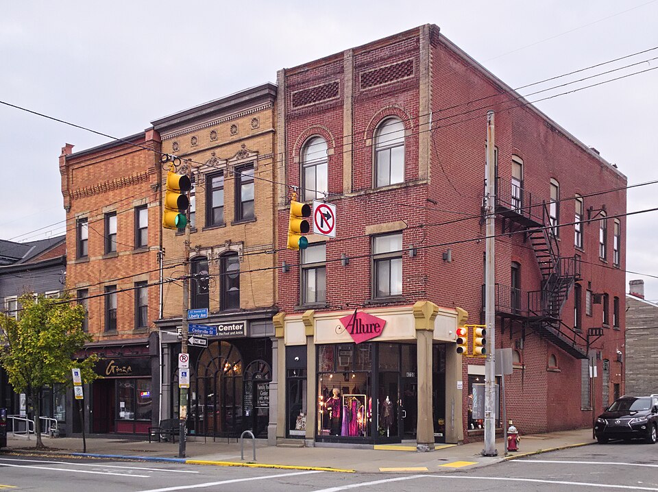 Three buildings on Liberty Avenue in Bloomfield