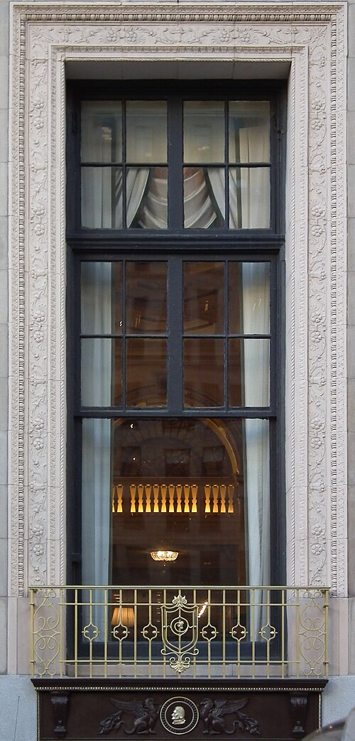 Window with false balcony