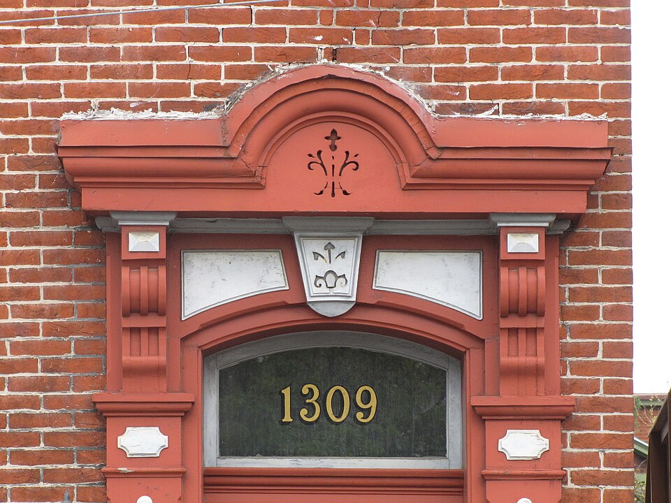 Woodwork and transom
