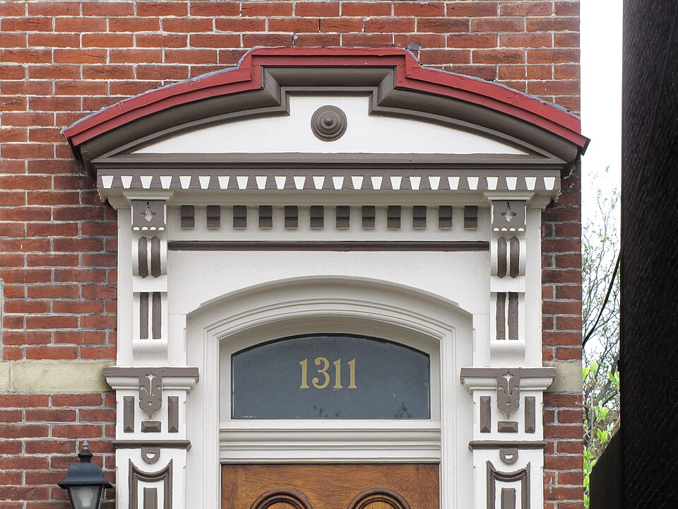 Woodwork and transom