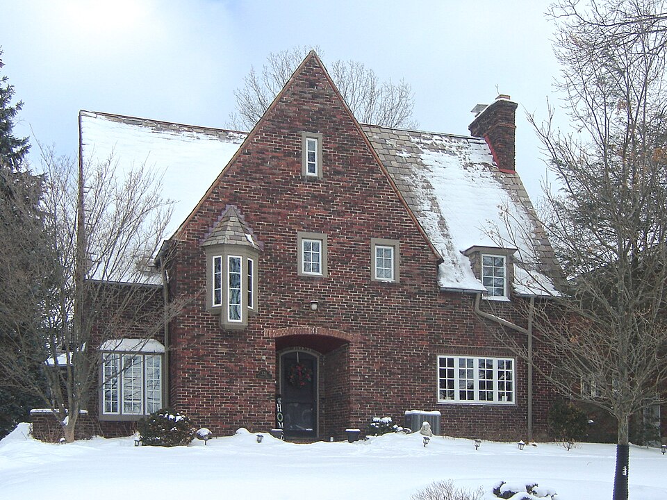 Perspective view in the snow