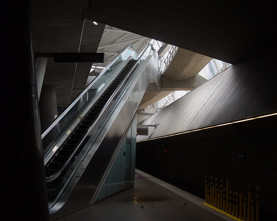 Escalators and platforms