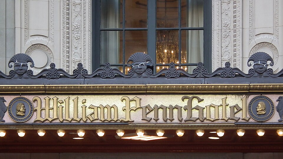 “William Penn Hotel” on the marquee