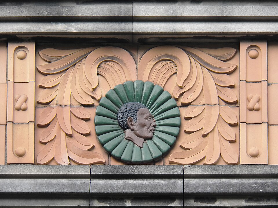 African head in terra cotta
