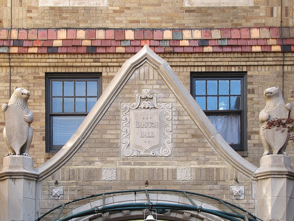 Crest above the door