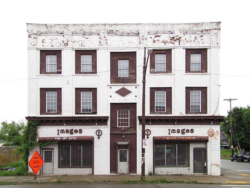 Front elevation of the apartment building