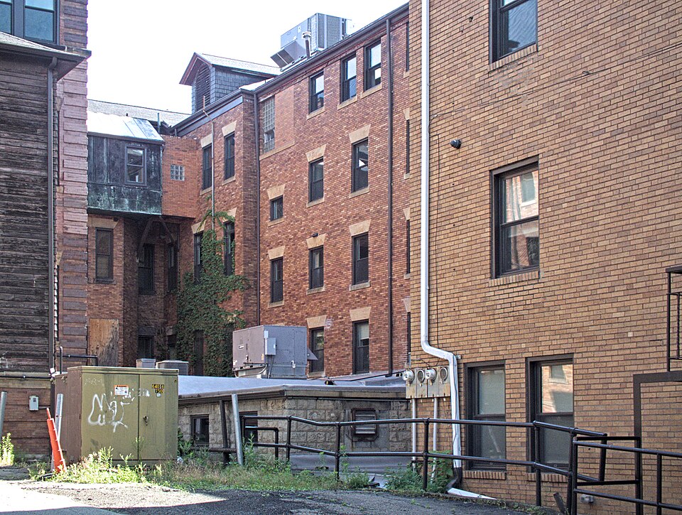 Rear of the hospital