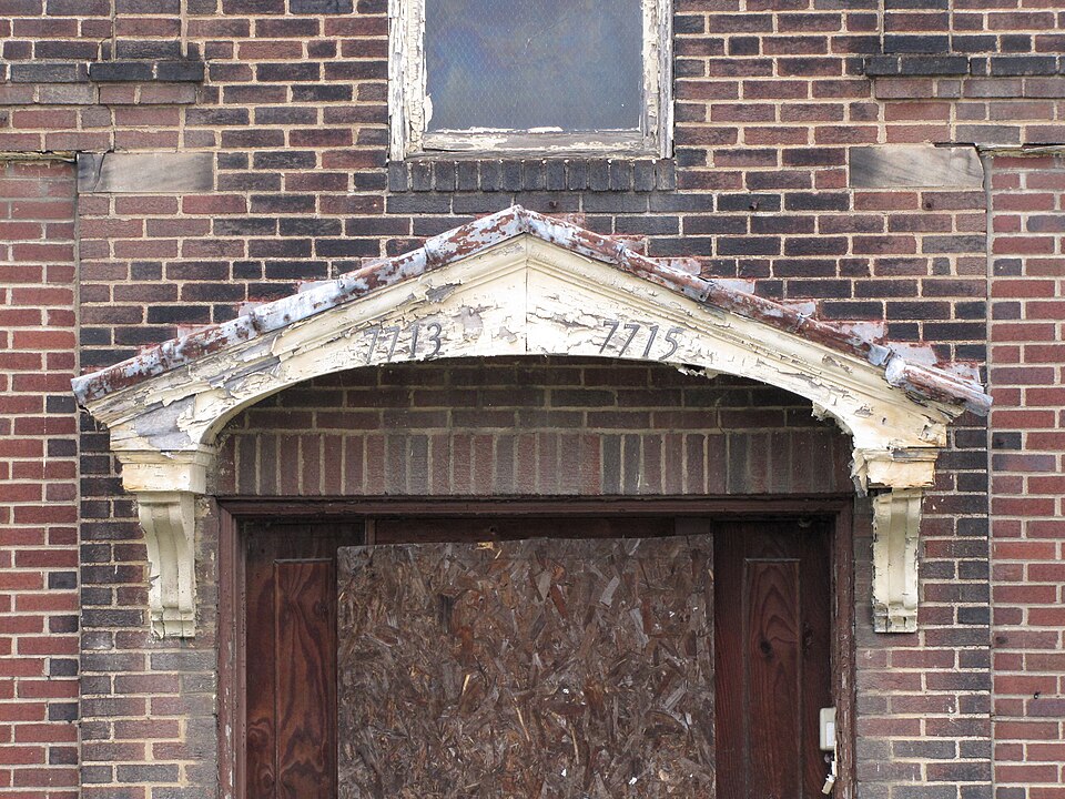 Roof over the front door