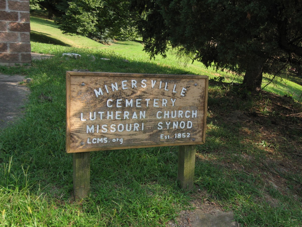 Minersville Cemetery sign