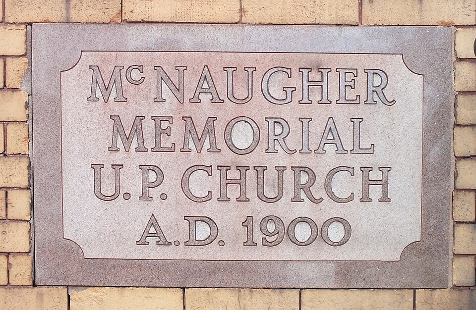 Cornerstone: McNaugher Memorial U. P. Church, A.D. 1900