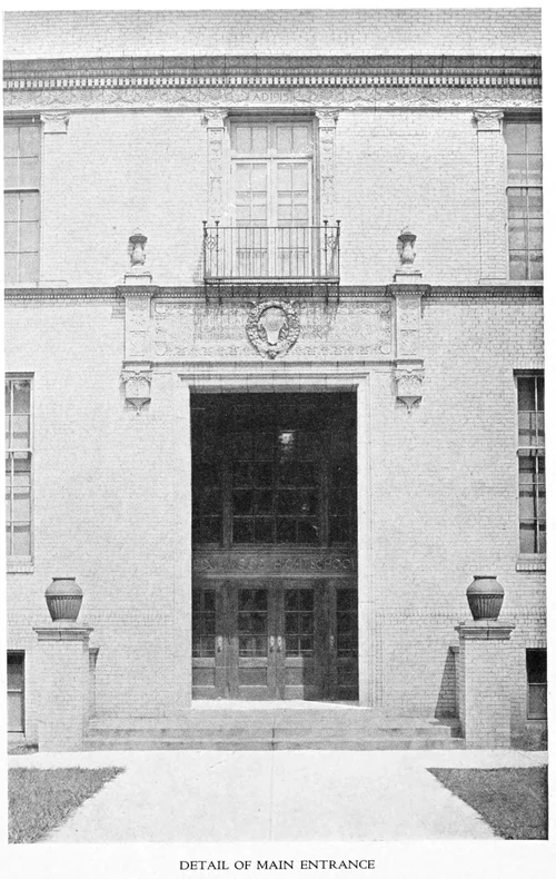 Main entrance in 1917