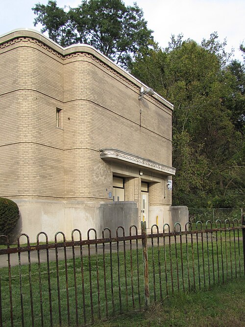 Fence and auditorium
