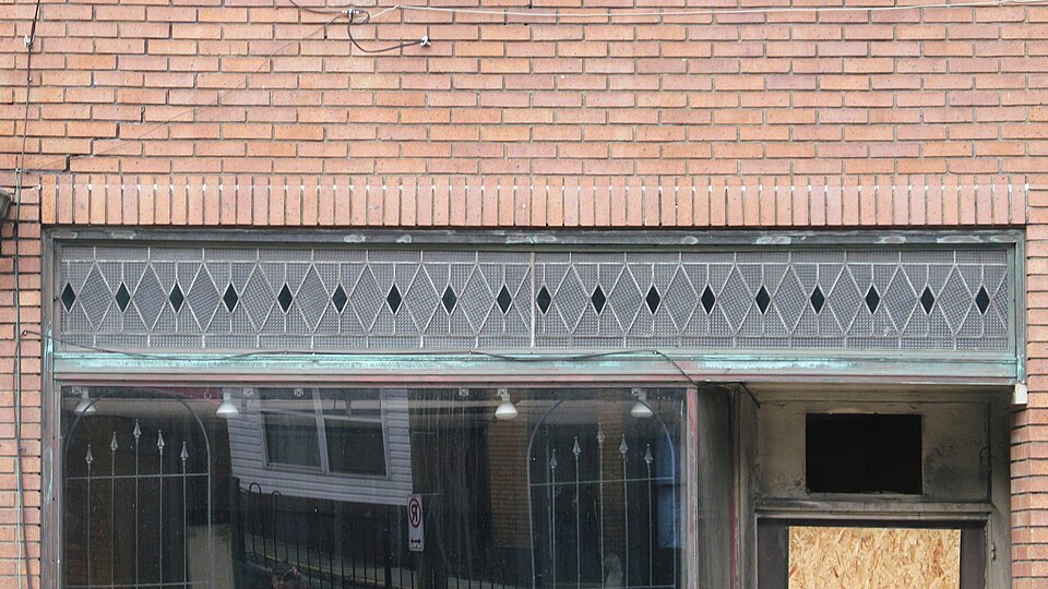 Art glass in the display window