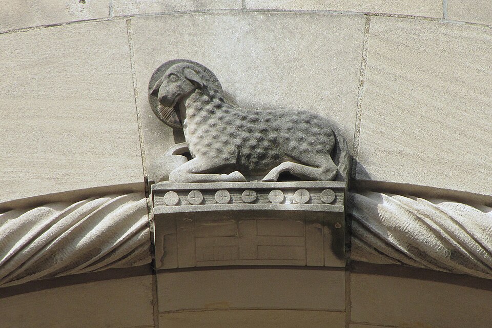 Lamb over the entrance