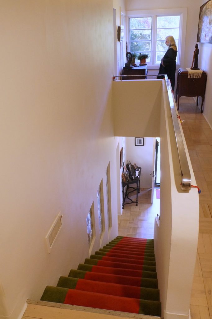 Looking down the stairway